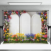 Lofaris Triple Arch Door Floral And Elegant Wedding Backdrop